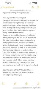 Important warning from agatha lira hello my dear fan how are you i am