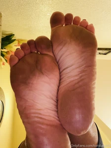 Leathery dusty dirty soles