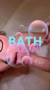 Bath covered on cum i was quietly taking a bubble bath when wow i ran