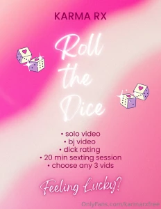 Feeling lucky roll the dice amp see what you win 1 per person
