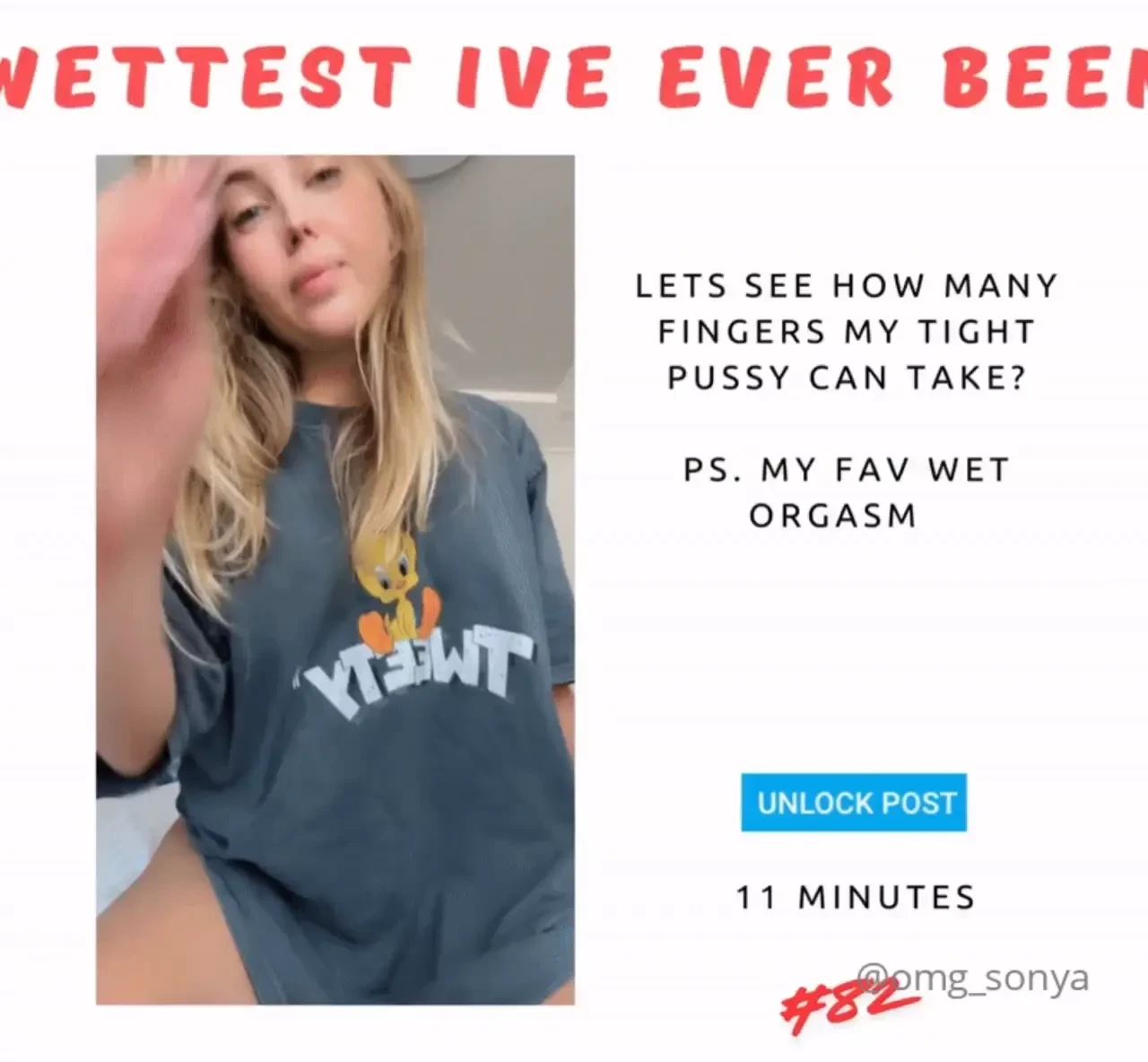 Wettest ive ever been lets see how many fingers my tight pussy can 