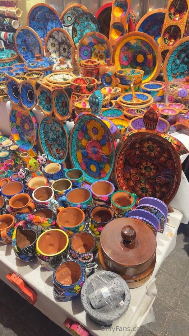 There s such an abundance of beautiful handmade pottery here walking 