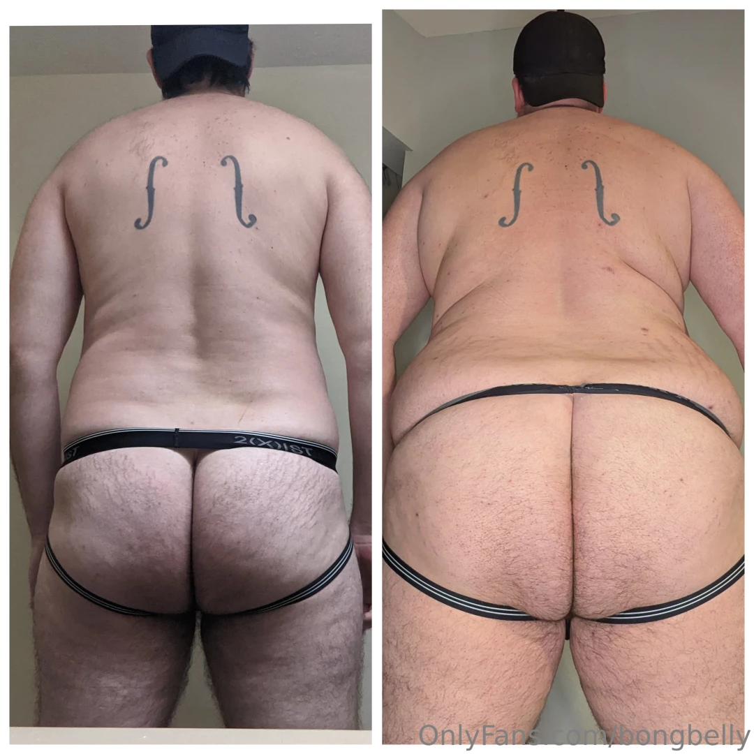 Before and after in my tiny jock the gains have been slow the past few part 1 