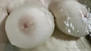 Soaking my boobies