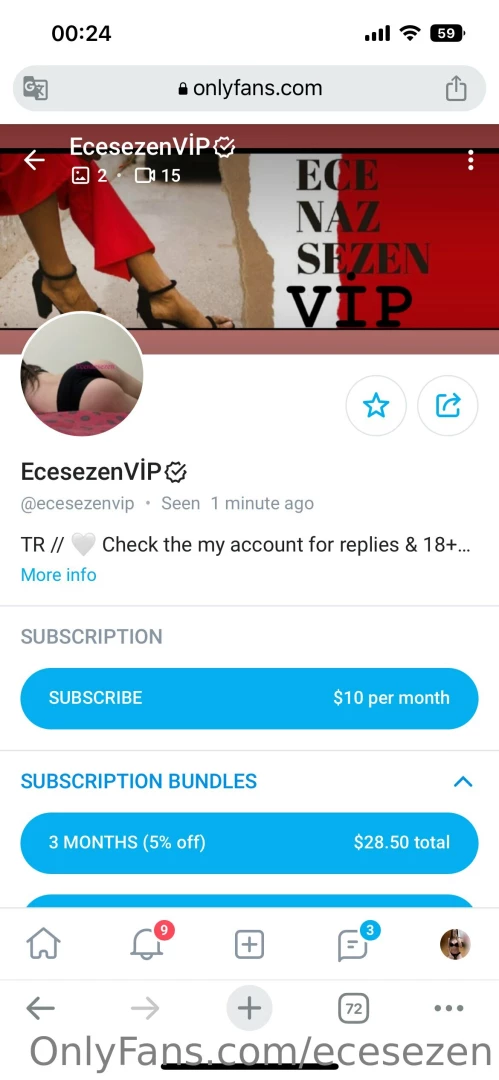 Https onlyfans com ecesezenvip linke t kla ve art k yeni hesab ma gel 