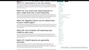 Beware of the credit repair myths