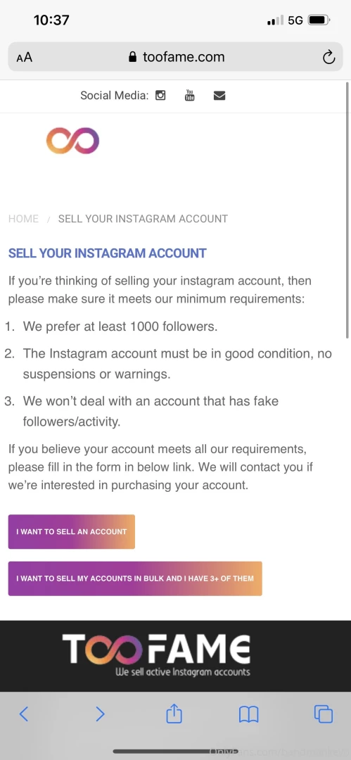 This site buys instagram pages 