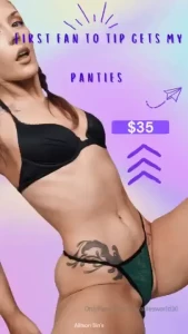 First fan that tips 35 gets my panties