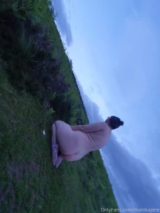 Naked outdoors just after doing a custom video part 4