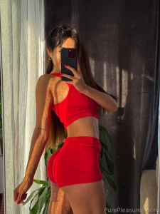 The girl in red carries fire in her soul lighting up the night with