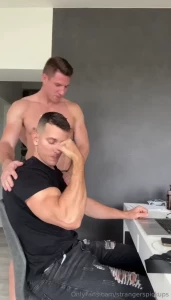My biceps covered with huge load
