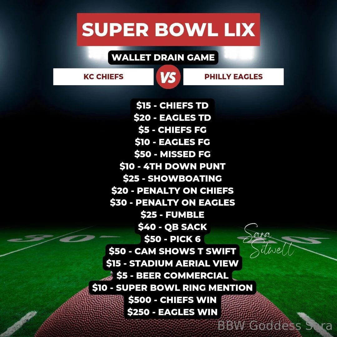 Wallet drain game for the super bowl do not send on this site must 