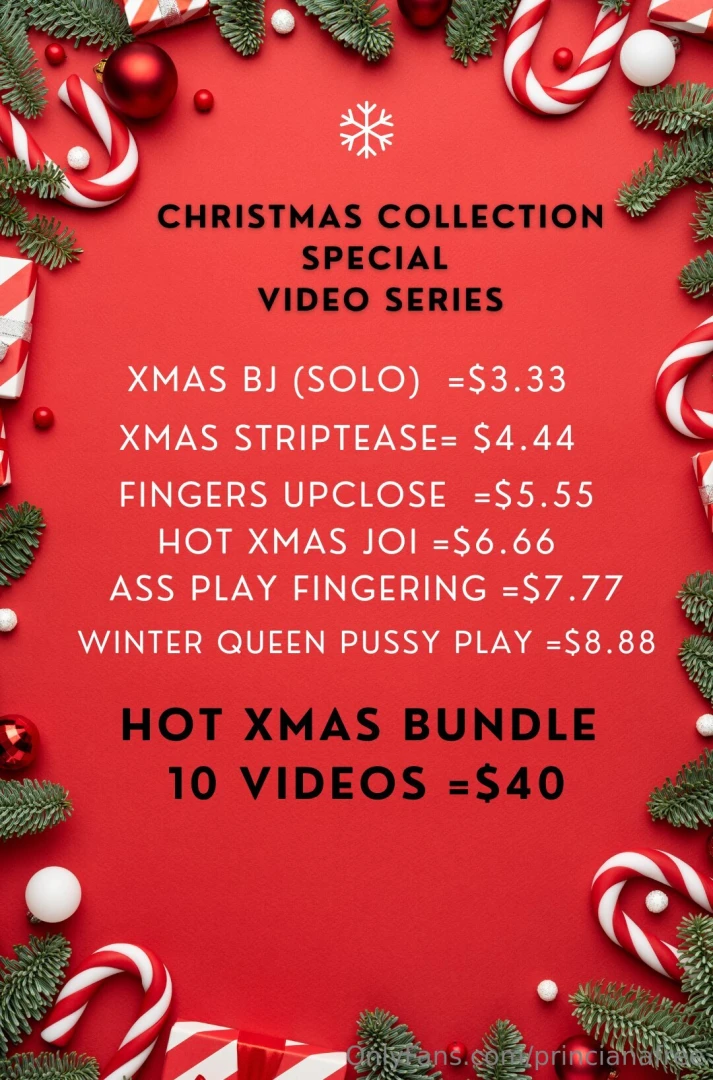 The hottest xmas special menu is up ready for me to make you cum like 