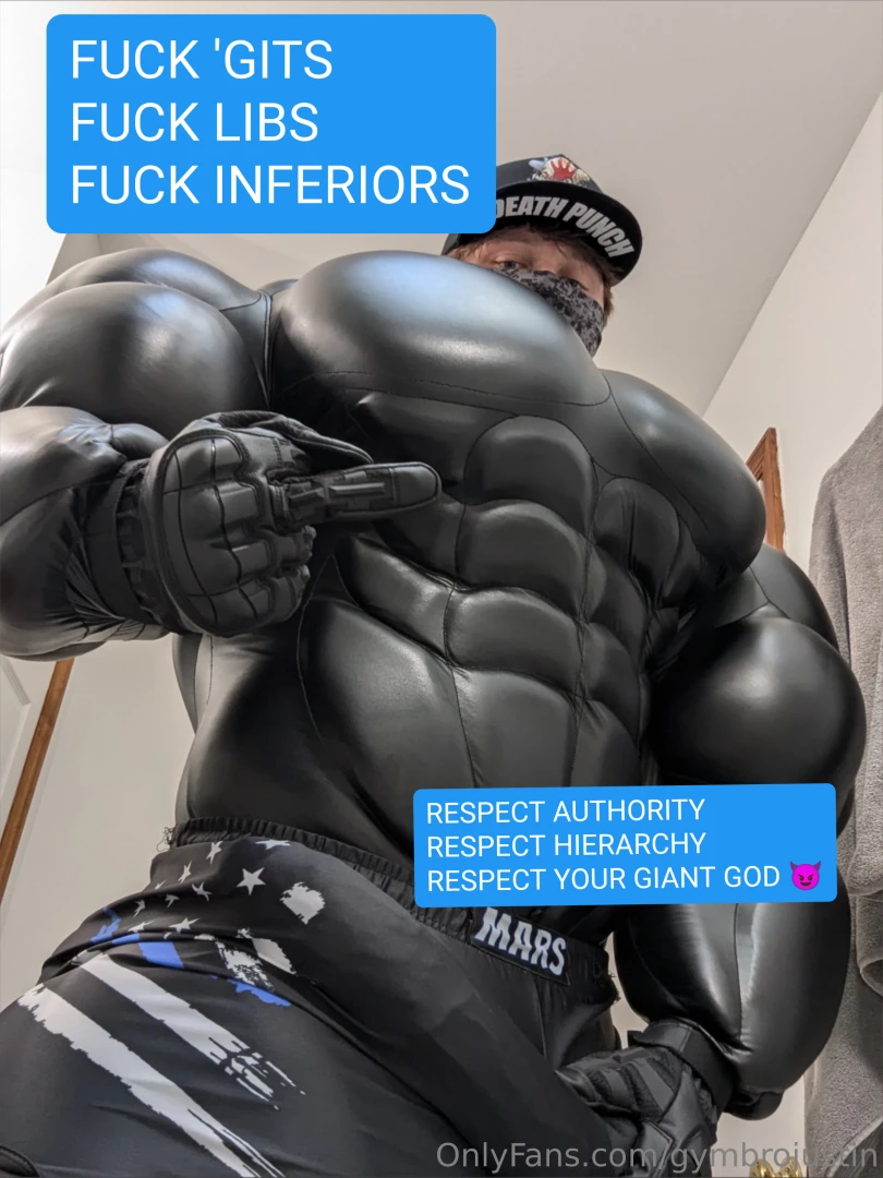 Worship your giant god beg for mercy you dont deserve rights 