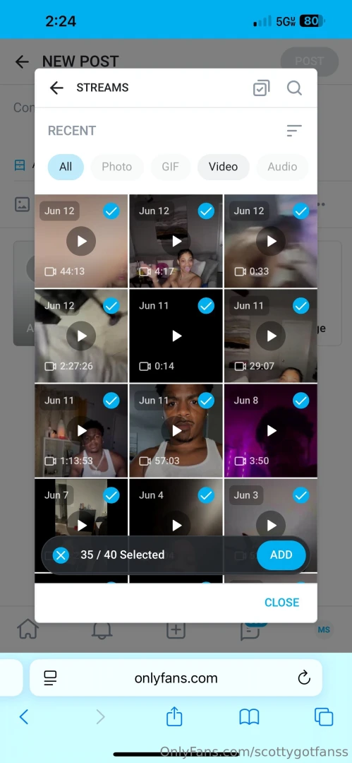 35 lives 20 hours of content 