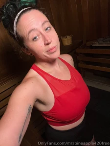 Saturday workout is done the best part is taking my big soft tits out
