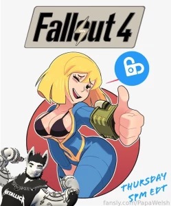Nsfw fallout 4 stream tomorrow at 5pm edt don t miss it and come play
