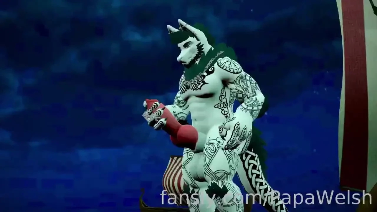 Had to release some stress before a raid wank solo bigdick furry 