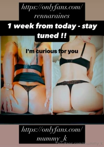 One more week until i shoot with the sexy vixen rennaraines get ready