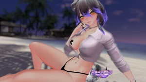 Wanna hold hands on the beach uwu puppygirl anime 3d lewdtuber vtuber