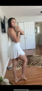 Good morning babe how do you like my tennis skirt