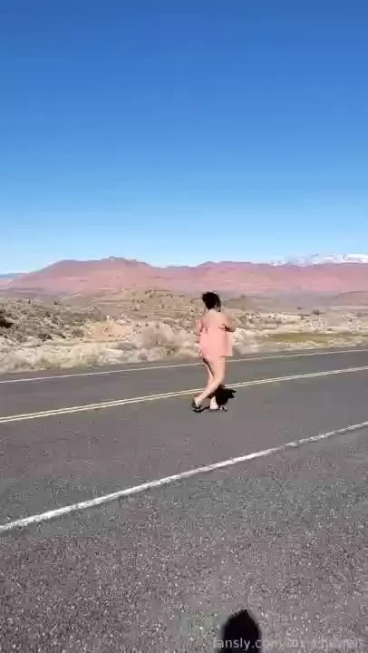 Busted on the freeway lol public public flashing big tits natural 