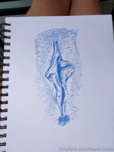 I did a sketch of my pussy today be honest with you guys be interested