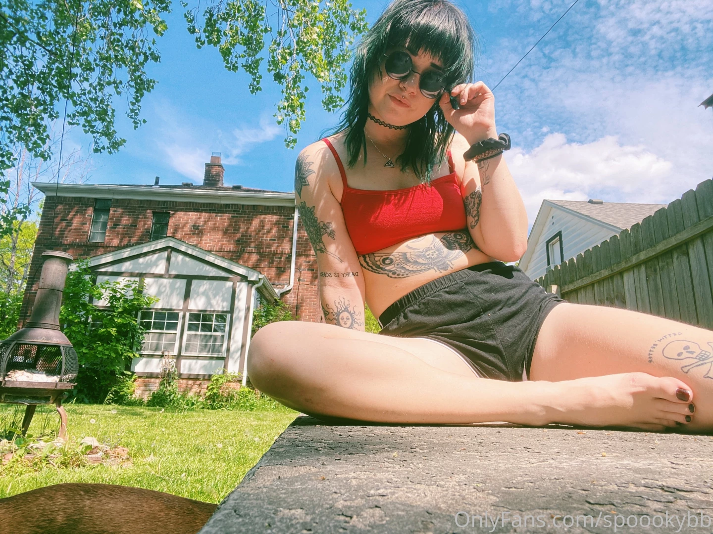 Not a nude but just enjoying the sunshine lol 