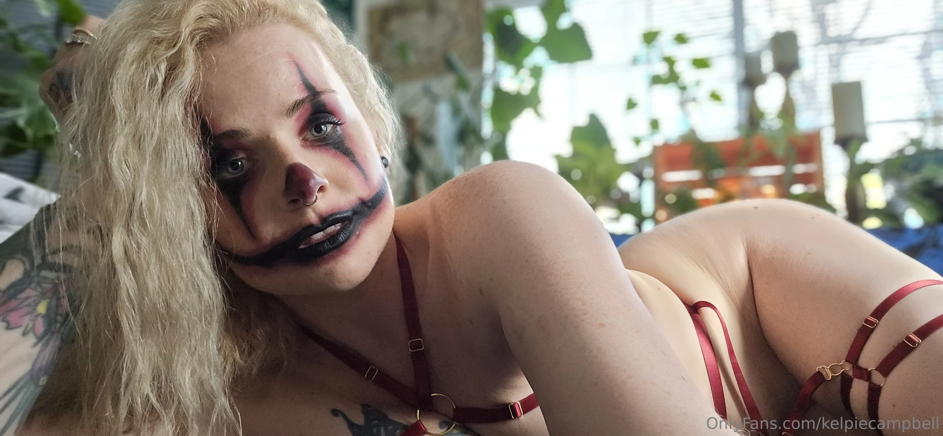 Clown girl lounges around your living room it s october my lovelies i part 1 