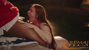 Nothing like just chillin by the pool and having a beautiful redhead