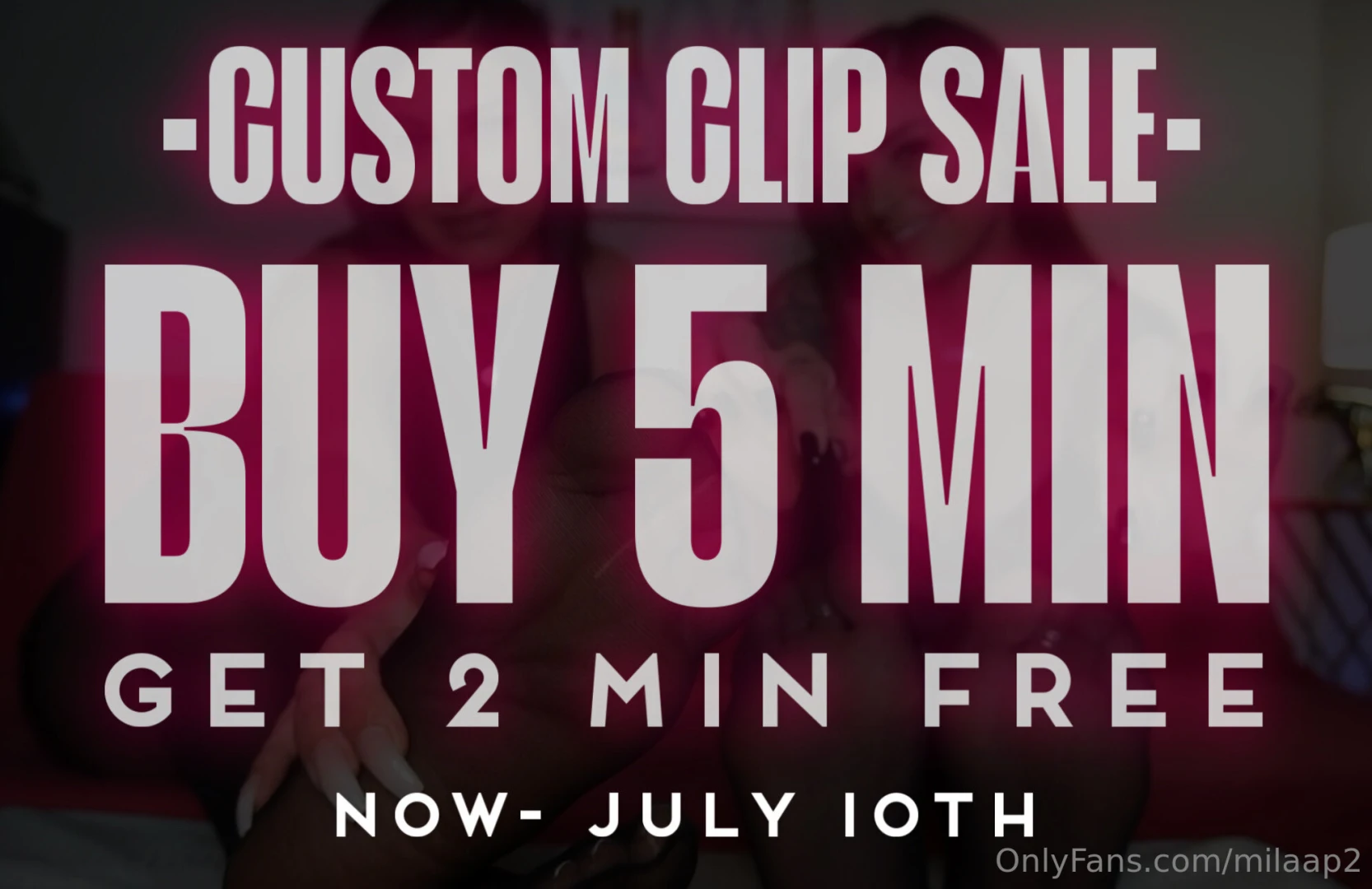 Custom clip sale limited time only obeydizzy and i are offering an 