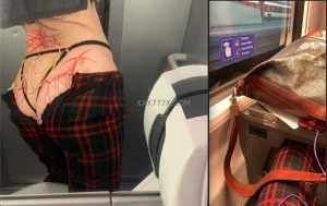 Trashiest slut on this train to zurich