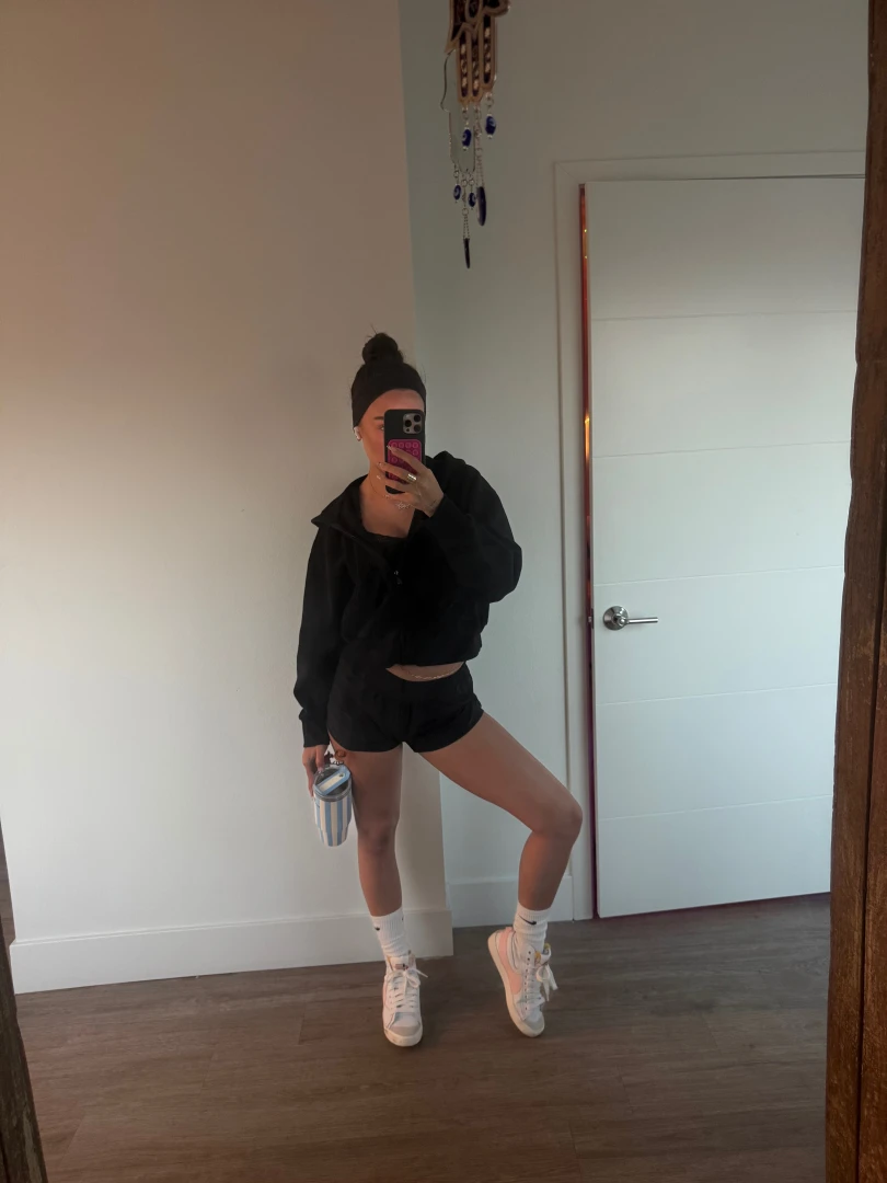 Just me my gym fit and a whole lotta attitude 