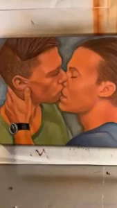 Oil on canvas from the slovenian film consequences