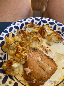 Preparing my lunch which turned out yummy cauliflower spicy with part 2