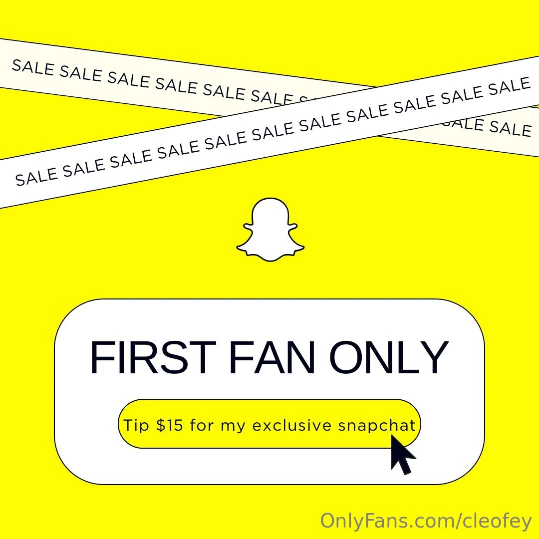 First fan only gets my exclusive snapchat be quick 