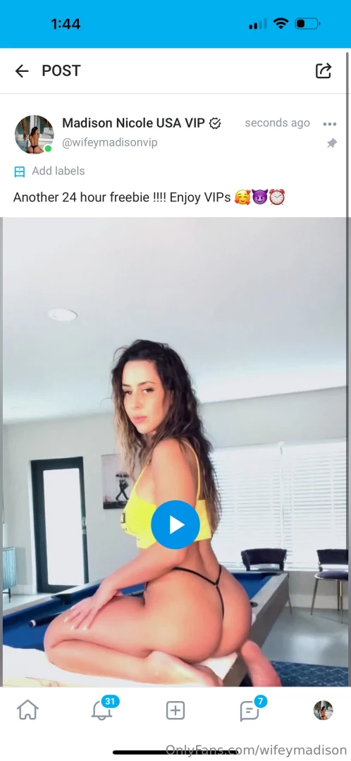 Another 24 hour freebie totally unlocked pinned on wifeymadisonvip 