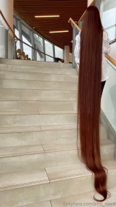 Hello my dear fan my new photos are ready for you hair on the stairs
