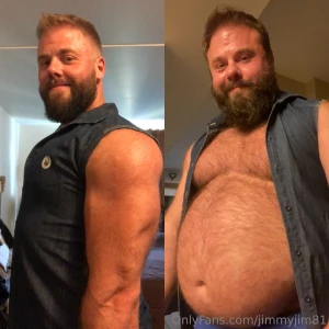 Before and after popping some buttons