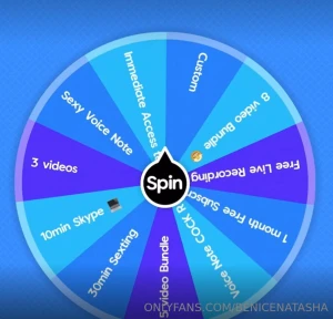 Spin the wheel are you feeling lucky baby lots of prizes and sexy