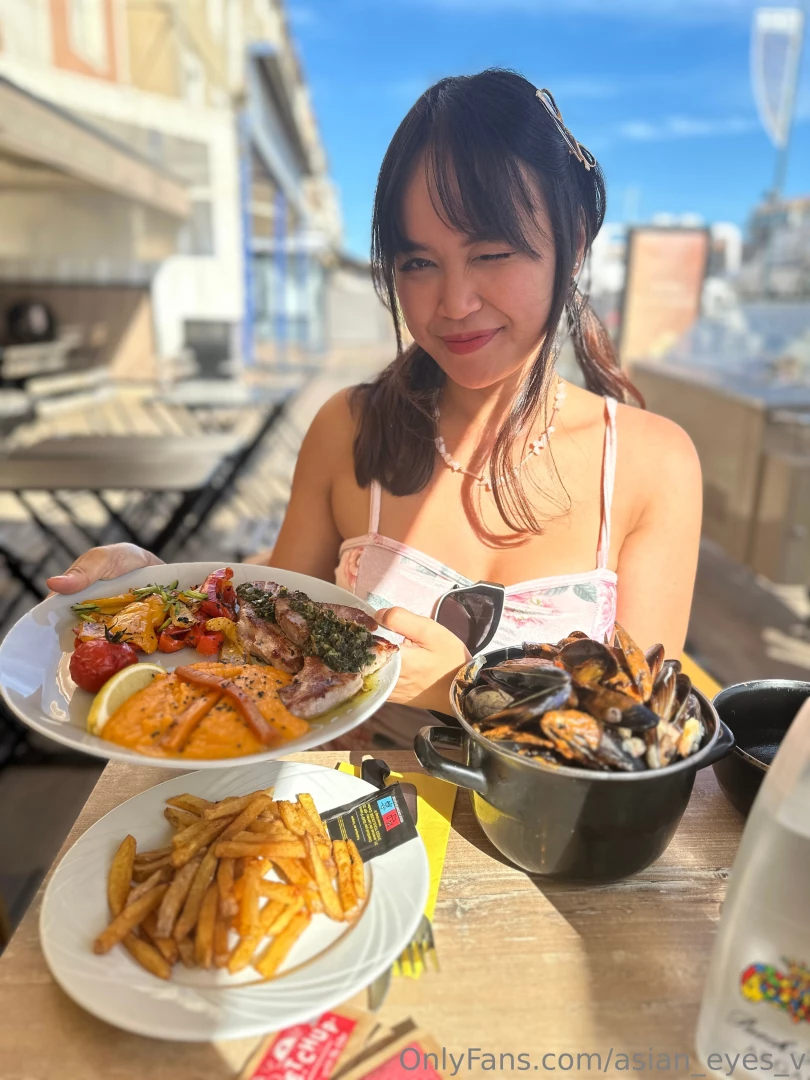 Savoring every bite like a true queen feeling on top of the world with 