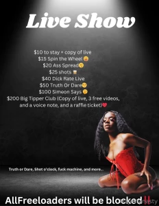 Period finally off so back live tonight 10pm est-2am est