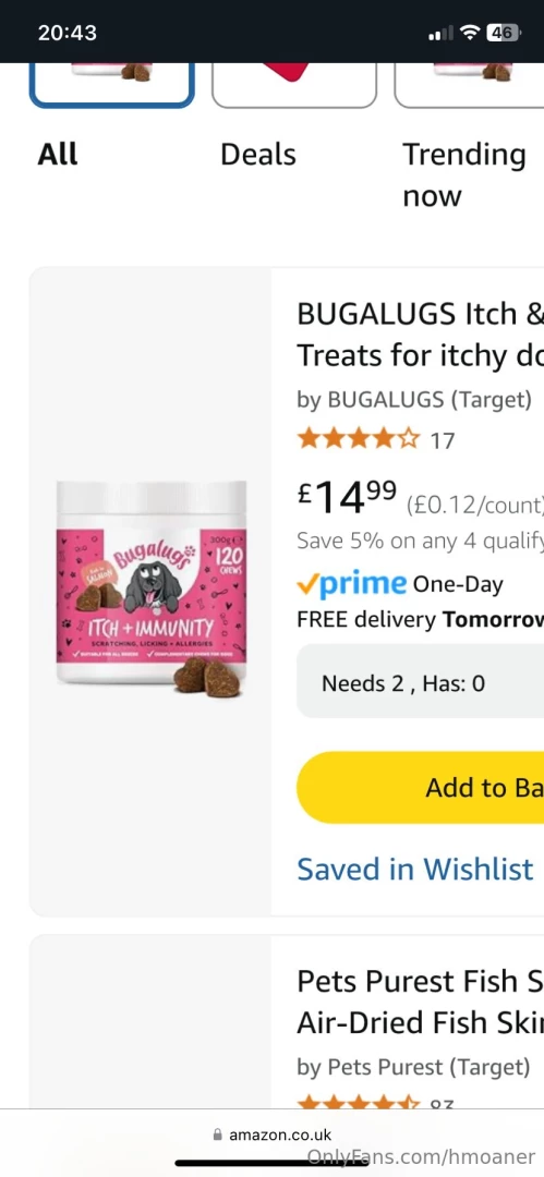 Please can someone gift me these probiotic treats for my frenchbulldog 