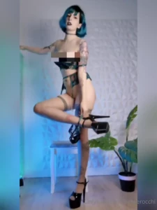 Sensual striptease uncensored nudity slow undressing highheels and