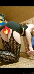 Pulling up staples no panties