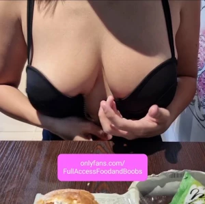 Ppv cream pie in a cafe featuring fullaccessfoodandboobs using my
