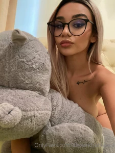 Today my teddy bear keeps me company