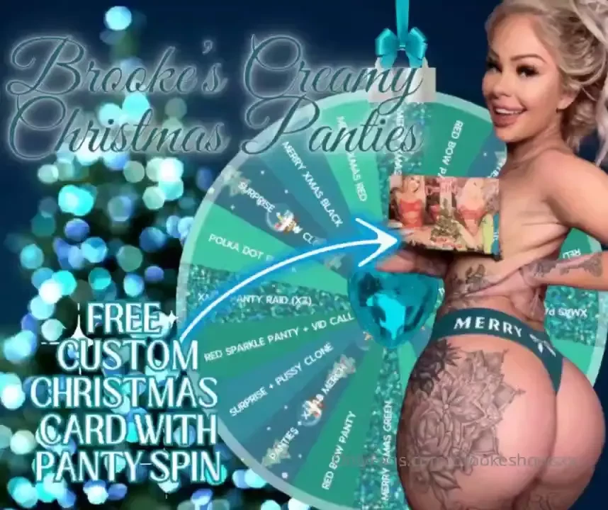 Xmas panty wheel get yourself a gift 1 spin 35 2 spins 60 3 spins 90 