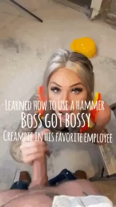 The boss said he only hired me for a slutty piece of ass to look rude part 2 