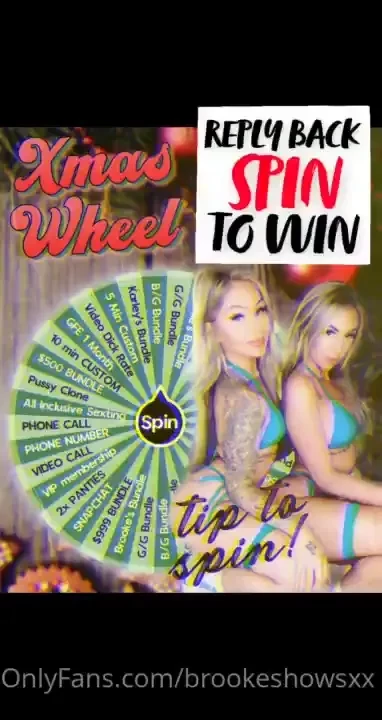 Sisters xmas wheel feeling rly horny and a lil lucky try our xmas 